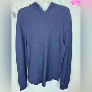 Goodfellow & Co Navy Blue Long Sleeve Waffle Hoodie- Sz Medium